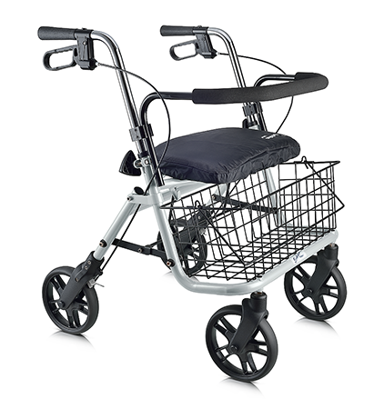 Evolution Series 4 Wheeled Rolling Walker Rollator with Large Front Basket Blowout - Senior.com Rollators